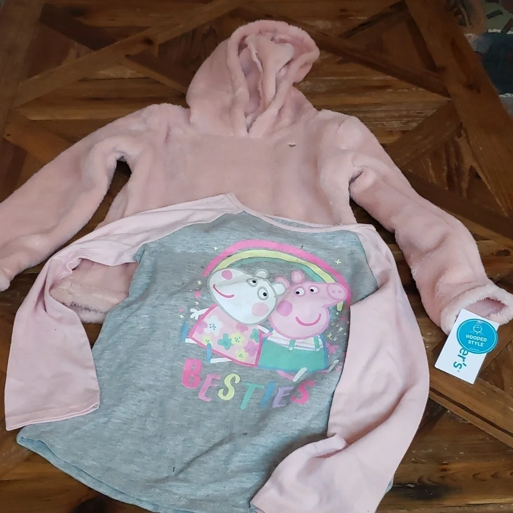 2 pcs Carter's Soft  Pull Over & Jumping Bean Peppa pig top